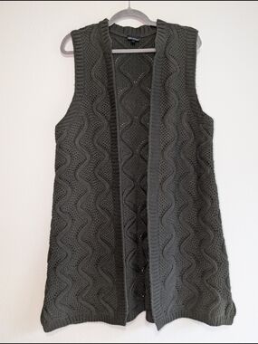 Coco + Carmen Open-Front Knit Sleeveless Cardigan Vest Size Small